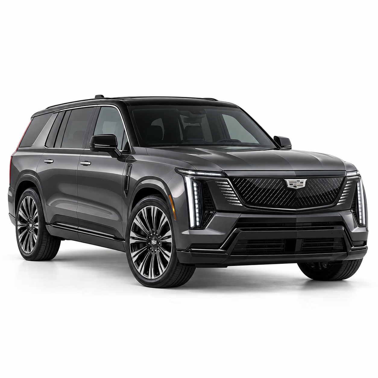 Cadillac Escalade IQ gris sobre fondo blanco — DICRESA